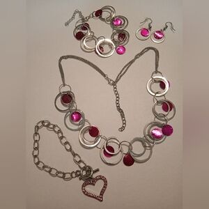 #549.   4 Piece Pink Jewelry Bundle